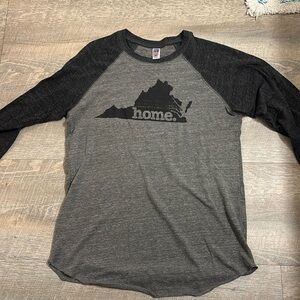 Virginia “home” three quarter length sleeve shirt